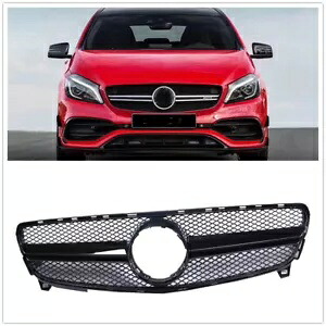 メルセデスベンツ A クラス W176 2016-18 2017 フロントバンパーグリル- For Mercedes Benz A-Class W176 2016-18 2017 front bumper grille- 【並行輸入品】
