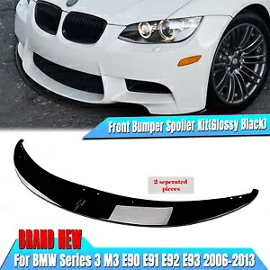 ブラックフロントバンパースポイラーリップ BMW 3 シリーズ E90 E91 E92 E93 M3 2006-13 新しい- Black front bumper spoiler lip for BMW 3 Series E90 E91 E92 E93 M3 2006-13 new- 【並行輸入品】
