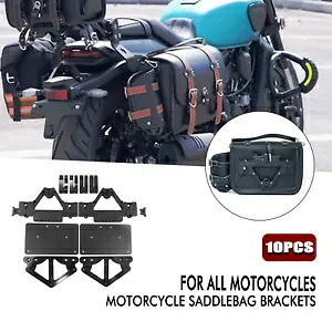 オートバイのサドルバッグブラケットすべてのオートバイ用ハーレーダビッドソンソフテイル- Motorcycle Saddle Bags Brackets For All Motorcycles Harley Davidson Softail- 【並行輸入品】