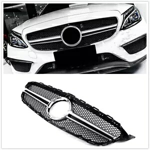 メルセデスベンツ W205 C200 C300 2019-21 AMG フロントバンパーグリルラジエーターグリル- For Mercedes Benz W205 C200 C300 2019-21 AMG front bumper grille radiator grille- 【並行輸入品】