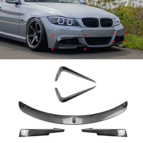 BMW 3 シリーズ E90 E91 LCI M スポーツ 2009-12 フロントスポイラー + サイドベンチレーション装飾新- For BMW 3 Series E90 E91 LCI M Sport 2009-12 front spoiler + side ventilation decor new- 【並行輸入品】