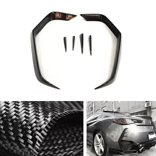 17-22 インフィニティ Q60 ベントトリムリアバンパーカナードカーボン- For 17-22 Infiniti Q60 Vent Trim Rear Bumper Canard Carbon- 【並行輸入品】