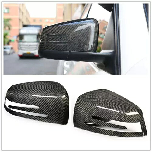 カーボンファイバーミラーカバーベンツ W204 W212 W176 W117 W246 交換用ブラック- Carbon Fiber Mirror Cover For Benz W204 W212 W176 W117 W246 Replacement Black- 【並行輸入品】
