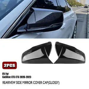 キャデラック CT5 CT6 2019-2024 2021 リアミラーカバーミラーキャップブラック- For Cadillac CT5 CT6 2019-2024 2021 Rear Mirror Cover Mirror Cap Black- 【並行輸入品】