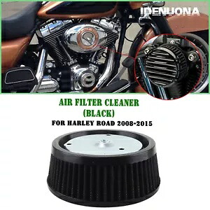 ハーレーロードグライド08-15用ブラックオートバイエアフィルタークリーナーインテークエレメント- Black motorcycle air filter cleaner intake element for Harley Road Glide 08-15- 【並行輸入品】