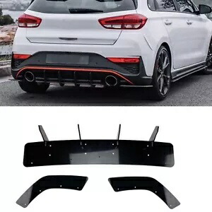 ヒュンダイ I30N ハッチバック 2020-2021 2022 黒リアディフューザートリムパネル- For Hyundai I30N hatchback 2020-2021 2022 black rear diffuser trim panel- 【並行輸入品】