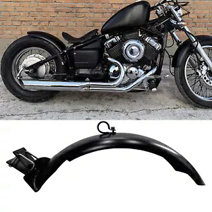 マットブラックオートバイリアフェンダーフェンダーヤマハドラッグスター 400 650 新しい- Matte black motorcycle rear fender fenders for Yamaha dragstar 400 650 new- 【並行輸入品】