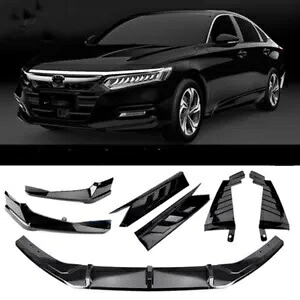 ホンダ アコード 18-20 2019 フロントバンパースポイラーリップ + サイドコーナースポイラー- For Honda Accord 18-20 2019 front bumper spoiler lip + side corner spoiler- 【並行輸入品】