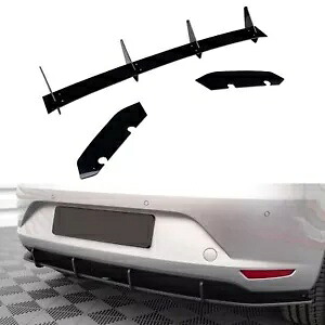 リアバンパーリップディフューザーカバーセアトレオンハッチバック MK3 2013-2016- Rear Bumper Lip Diffuser Cover For Seat Leon Hatchback MK3 2013-2016- 【並行輸入品】