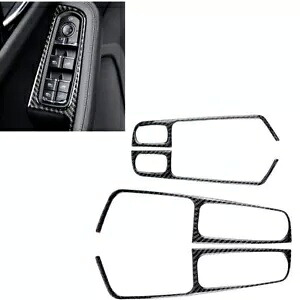ポルシェ マカン 2015-2022 ウィンドウ スイッチ ボタン パネル カバー カーボンファイバー製- For Porsche Macan 2015-2022 window switch button panel cover made of carbon fiber- 【並行輸入品】