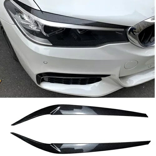 BMW 5 シリーズ G30 530i 17-23 ブラックヘッドライトまぶた装飾カバー CB ルック- For BMW 5 Series G30 530i 17-23 Black Headlights Eyelid Ornamental Cover CB Look- 【並行輸入品】