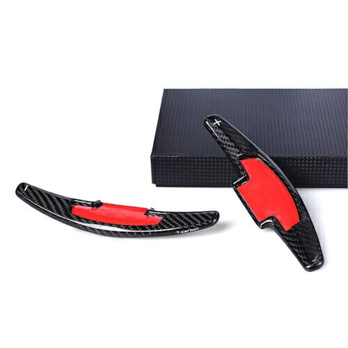 カーボンファイバー車のステアリングホイールシフトロッカーエクステンション新ホンダ 2017 CR-V シビック- Carbon Fiber Car Steering Wheel Shift Rockers Extension New for Honda 2017 CR-V CIVIC- 【並行輸入品】