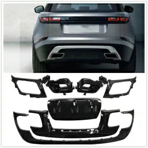ランドローバーレンジローバーヴェラール 2017-2023 リアバンパーディフューザースポイラーキット用- For Land Rover Range Rover Velar 2017-2023 Rear Bumper Diffuser Spoiler Kit- 【並行輸入品】
