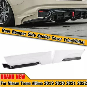 ホワイト リアバンパー サイド コーナー スポイラー 日産 アルティマ 19-2022 Yofer スタイル用- White Rear Bumper Side Corner Spoiler for Nissan Altima 19-2022 Yofer Style- 【並行輸入品】
