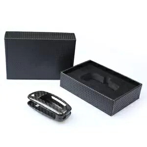 ブラックスマートキー装飾カバーアウディ A3 A4 TT R8 Q3 カーボンファイバー新- Black Smart Key Decor Cover For Audi A3 A4 TT R8 Q3 Carbon Fiber New- 【並行輸入品】