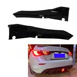 インフィニティ Q50 2018-22 2019 全モデルリアバンパーサイドコーナースポイラー- For Infiniti Q50 2018-22 2019 All Models Rear Bumper Side Corner Spoiler- 【並行輸入品】
