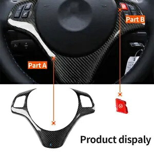 車のカーボンステアリングホイールカバー BMW 3 シリーズ E90 E92 93 M3 M スポーツ 2007 2008-2013- Car Carbon Steering Wheel Cover for BMW 3 Series E90 E92 93 M3 M Sport 2007 2008-2013- 【並行輸入品】