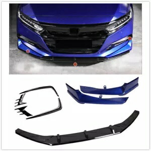 ホンダ NEW アコード 2018-2019 フロントバンパースポイラー + サイドライト装飾ブルー- For Honda NEW Accord 2018-2019 front bumper spoiler + side light decor blue- 【並行輸入品】