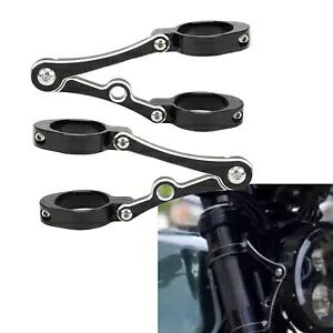 ブラックヘッドライトマウント 39/41 ミリメートル CNC フォークチューブマウントハーレー用新しい- Black Headlight Mount 39/41mm CNC Fork Tube Mounting For Harley New- 【並行輸入品】