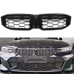 BMW 3 シリーズ G20 2023-24 フロントバンパーセンターグリッドラジエーターグリルブラック- For BMW 3 Series G20 2023-24 front bumper center grid radiator grille black- 【並行輸入品】