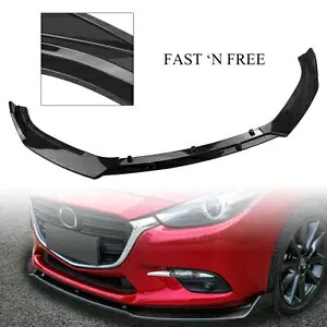 マツダ 3 2014-2018 2015 2016 車のフロントバンパースポイラースプリッターリップ新- For Mazda 3 2014-2018 2015 2016 Car Front Bumper Spoiler Splitter Lip New- 【並行輸入品】