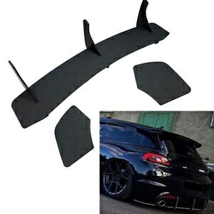 リアバンパーディフューザー カナード フィン スプリッター ブラック VW シロッコ R 15-16用- Rear bumper diffuser canard fin splitter black for VW Scirocco R 15-16- 【並行輸入品】