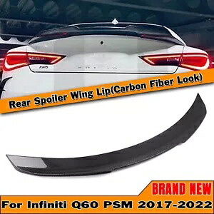 インフィニティ Q60 2017-22 2019 2 ドアクーペリアスポイラーリアウイングトランク- For Infiniti Q60 2017-22 2019 2-Door Coupe Rear Spoiler Rear Wing Trunk- 【並行輸入品】