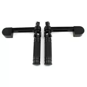 オートバイフットペダルマウントフットレストハーレーダビッドソンソフテイルダイナブラック用- Motorcycle Foot Pedals Mount Footrests for Harley Davidson Softail Dyna Black- 【並行輸入品】