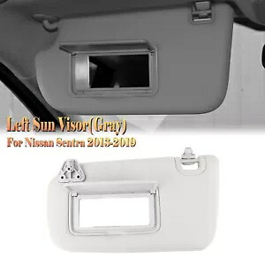 日産セントラ 2013-2019 2017 2018 用ミラー付き車左サンバイザー グレー- Car left sun visor with mirror for Nissan Sentra 2013-2019 2017 2018 grey- 【並行輸入品】