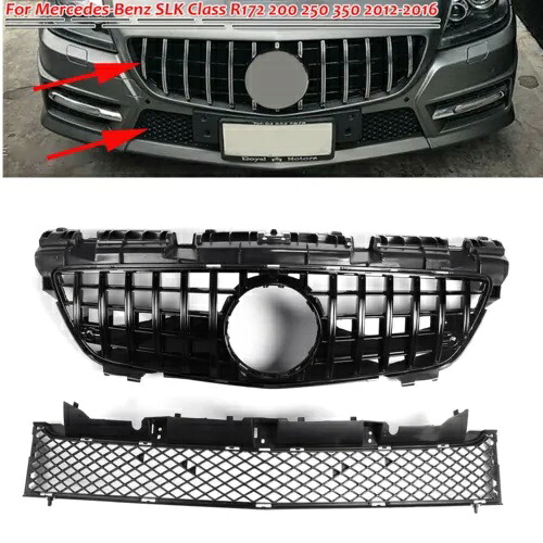 ベンツ SLK クラス R172 200 250 350 2012-2016 2013 フロントグリッド換気グリル- For Benz SLK class R172 200 250 350 2012-2016 2013 front grid ventilation grille- 【並行輸入品】