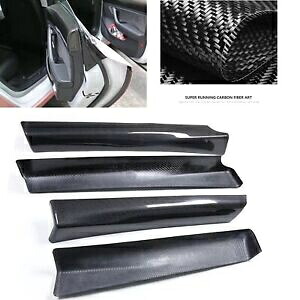 炭素繊維車のドアトリム装飾カバーバーテスラモデル 3 2016-20- Carbon Fiber Car Door Trim Decor Cover Bar For Tesla Model 3 2016-20- 【並行輸入品】