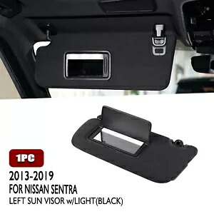 車左サンバイザーライト付き日産セントラ 2013-2019 2016 2017 ブラック- Car left sun visor with light for Nissan Sentra 2013-2019 2016 2017 black- 【並行輸入品】