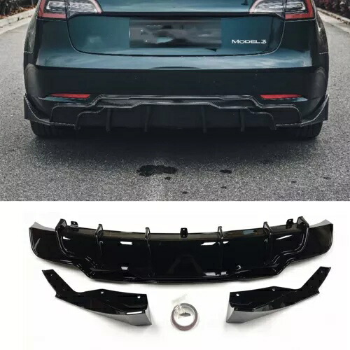 テスラモデル 3 2017-2023 2018 リアバンパーリアリップディフューザーリップブラック- For Tesla Model 3 2017-2023 2018 rear bumper rear lip diffuser lip black- 【並行輸入品】 99,000円