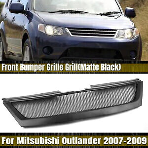 フロントバンパーラジエーターグリルグリル 三菱アウトランダー 2007-09 マットブラック- Front Bumper Radiator Grill Grille for Mitsubishi Outlander 2007-09 Matte Black- 【並行輸入品】