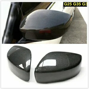 2009-2014 インフィニティ G25 G37 Q60 カーボンファイバーサイドミラーカバーブラック- For 2009-2014 Infiniti G25 G37 Q60 Carbon Fiber Side Mirror Cover Black- 【並行輸入品】 61,105円