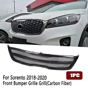 カーボンファイバーフロントバンパーグリル起亜ソレント 2018-2020 2019 新- Carbon fiber front bumper grille for Kia Sorento 2018-2020 2019 new- 【並行輸入品】