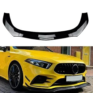 メルセデスベンツ W177 A180 A200 A35 AMG 2019-22 フロントバンパースポイラーブラック- For Mercedes-Benz W177 A180 A200 A35 AMG 2019-22 front bumper spoiler black- 【並行輸入品】