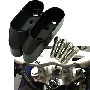 フロントオートバイハンドルバーライザークランプアダプター部品 BMW R1200RS 2015-16 ブラック- Front motorcycle handlebar riser clamp adapter parts for BMW R1200RS 2015-16 black- 【並行輸入品】