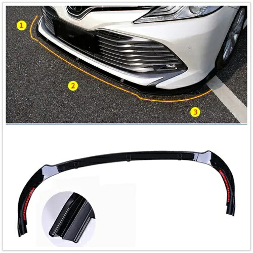 トヨタカムリ L LE XLE 2018 2019 車のフロントバンパースポイラースプリッターリップ- For Toyota Camry L LE XLE 2018 2019 Car Front Bumper Spoiler Splitter Lip- 【並行輸入品】