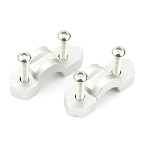 オートバイハンドルバーライザーアダプター BMW R1300GS 2023-2024 15 ミリメートルアルミニウムシルバー- Motorcycle handlebar riser adapter for BMW R1300GS 2023-2024 15 mm aluminum silver- 【並行輸入品】