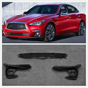インフィニティ Q50 スポーツ 2018-2022 2019 フロントバンパーグリルベントグリル新- For Infiniti Q50 Sport 2018-2022 2019 Front Bumper Grille Vent Grille New- 【並行輸入品】