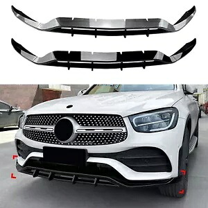 ベンツ GLC クラス X253 GLC200 260 300 20-2022 2021 AMG フロントバンパースポイラー- For Benz GLC Class X253 GLC200 260 300 20-2022 2021 AMG Front Bumper Spoiler- 【並行輸入品】