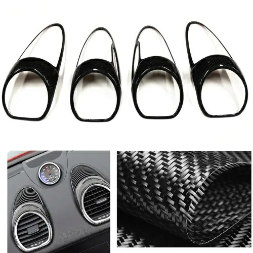 ポルシェ 718 ボクスター ケイマン 16-21 用フロントエアアウトレットインテリアトリム- Front air outlet interior trim for Porsche 718 Boxster Cayman 16-21- 【並行輸入品】