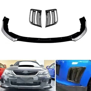 スバルインプレッサ WRX STI 2011-14 2012 フロントスポイラー + サイドベントカバー- For Subaru Impreza WRX STI 2011-14 2012 Front Spoiler + Side Vent Cover- 【並行輸入品】