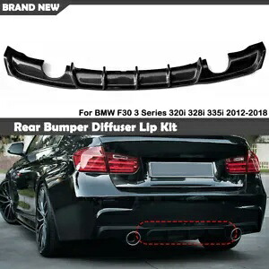 リアバンパーディフューザーリップ BMW F30 3 シリーズ 320i 328i 2012-18 カーボンスタイル- Rear bumper diffuser lip for BMW F30 3 Series 320i 328i 2012-18 carbon style- 【並行輸入品】
