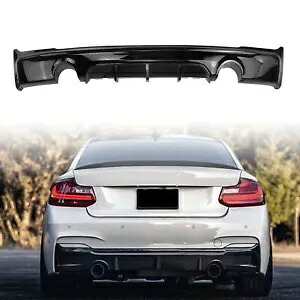2014 2015-2021 BMW 2 シリーズ シャイニーブラック、リアバンパーディフューザースポイラー- For 2014 2015-2021 BMW 2 Series Shiny Black, rear bumper diffuser spoiler- 【並行輸入品】