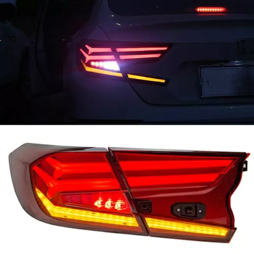 レッドテールライトブレーキインジケーターシグナルライトランプホンダアコード 2018-2019 新- Red taillight brake indicator signal light lamp for Honda Accord 2018-2019 new- 【並行輸入品】