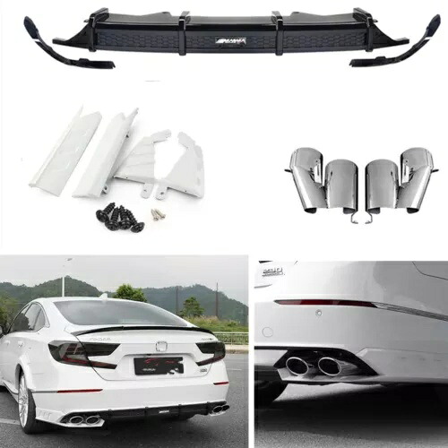 ホンダ アコード 10 用。2018-21 2019 リアバンパーディフューザーリップ + 排気 + ボディキット- For Honda Accord 10. 2018-21 2019 rear bumper diffuser lip + exhaust + body kit- 【並行輸入品】