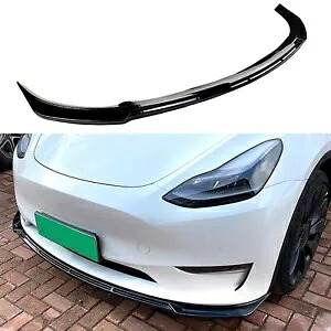 2020-2023 テスラモデル Y フロントエプロンスポイラースプリッターリップブラックシャイニー- For 2020-2023 Tesla Model Y Front Apron Spoiler Splitter Lip Black Shiny- 【並行輸入品】