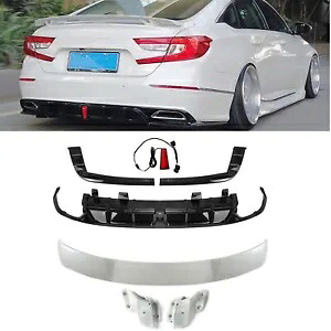 ホンダアコード Yofer 2018-2022 リアバンパーディフューザー + リアスポイラーリアウイング- For Honda Accord Yofer 2018-2022 rear bumper diffuser + rear spoiler rear wing- 【並行輸入品】